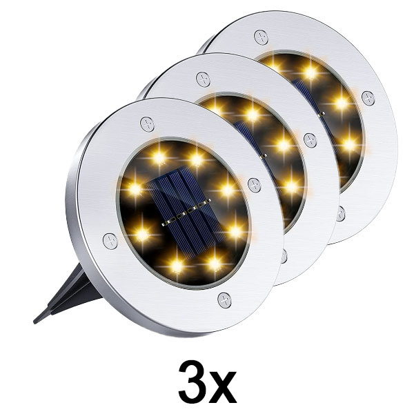 1x Solární podlahová světla pro venkovní použití (3 ks) | LUMIGARD